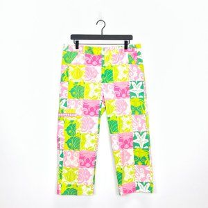 Lilly Pulitzer Sea Life Patchwork Capris Pants 14